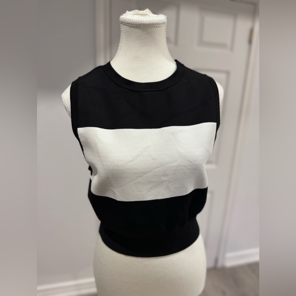 A.L.C. Black and white Sleeveless Top